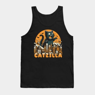 Catzilla - Funny Vintage Cat Tank Top